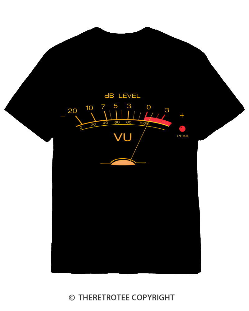 TheRetroTee Volume VU Meter Cotton T-Shirt
