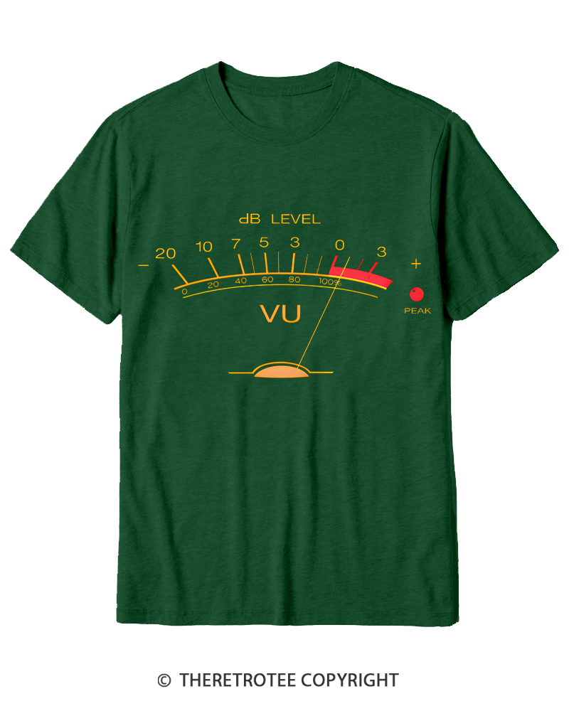 TheRetroTee Volume VU Meter Cotton T-Shirt