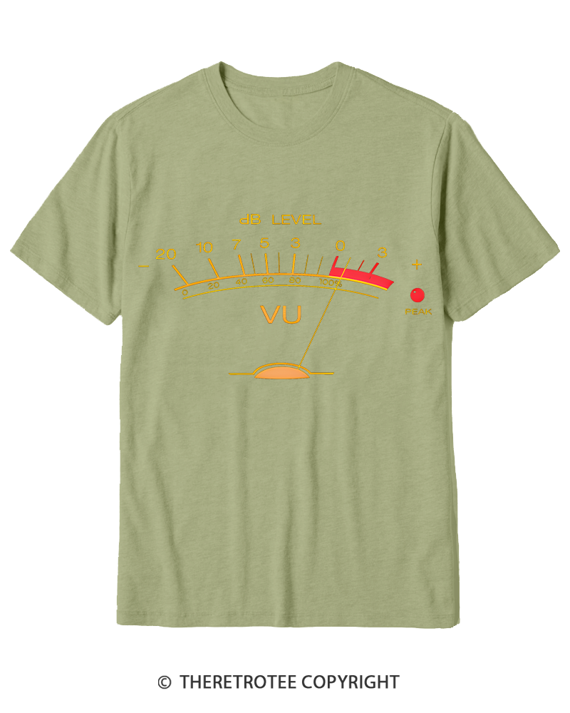 TheRetroTee Volume VU Meter Cotton T-Shirt