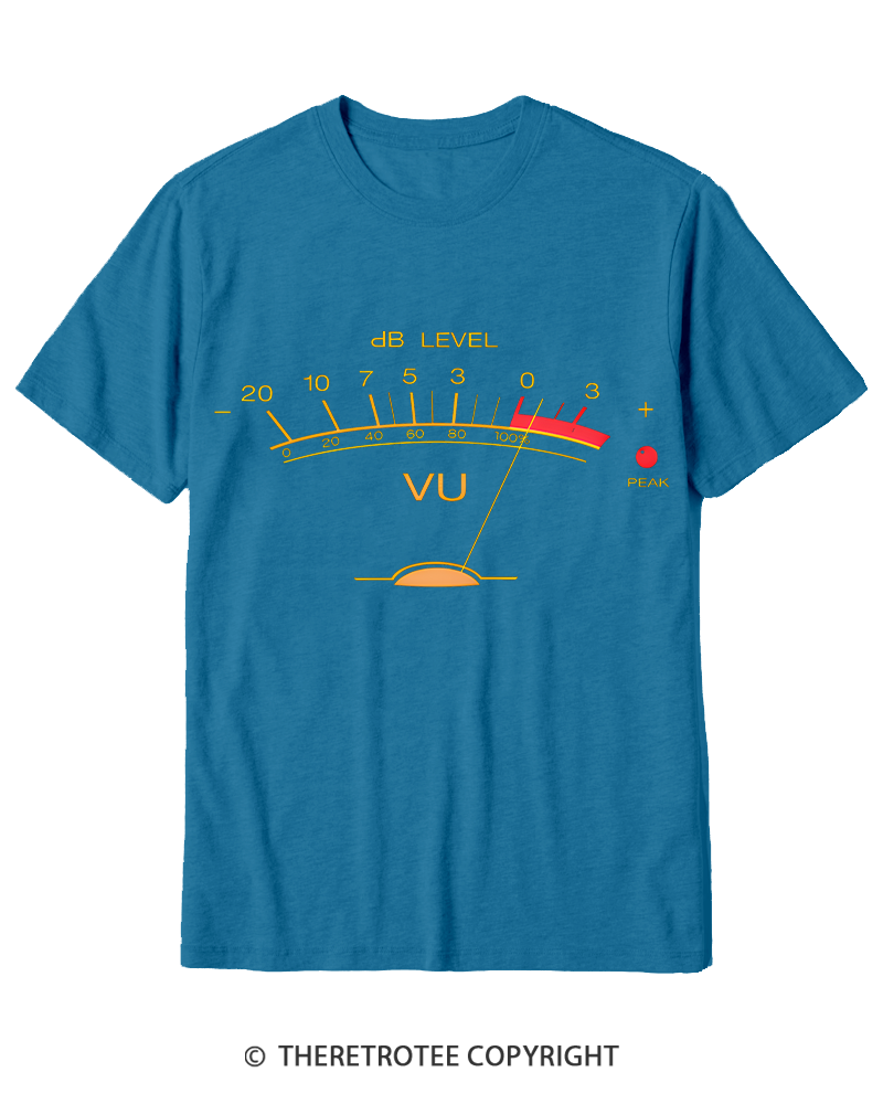 TheRetroTee Volume VU Meter Cotton T-Shirt