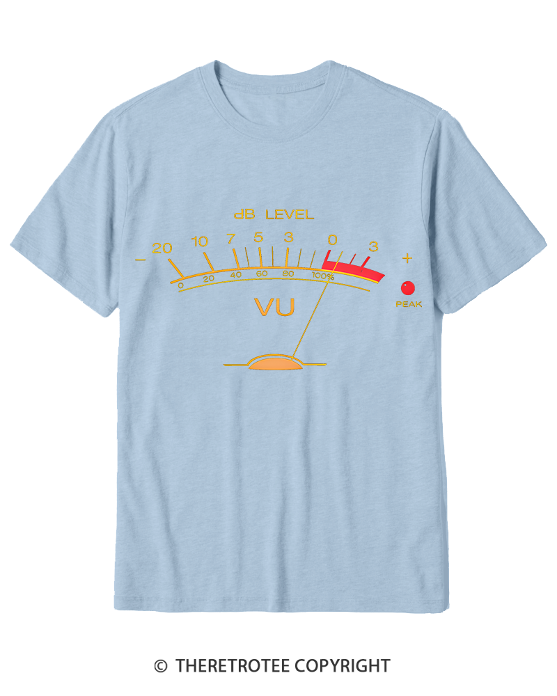 TheRetroTee Volume VU Meter Cotton T-Shirt
