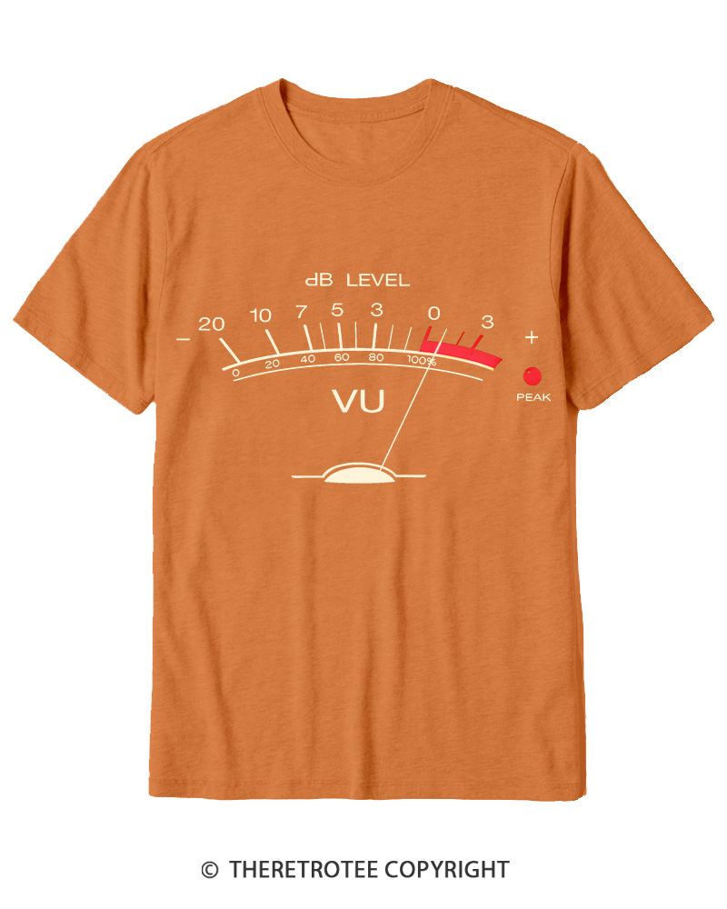 TheRetroTee Volume VU Meter Cotton T-Shirt