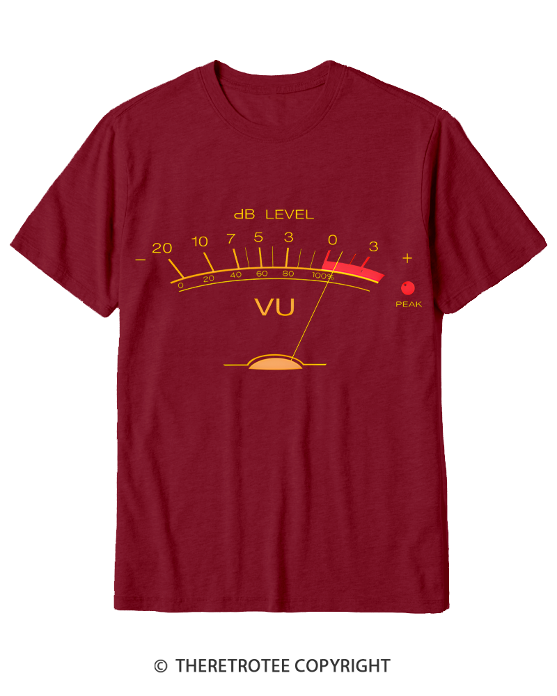 TheRetroTee Volume VU Meter Cotton T-Shirt