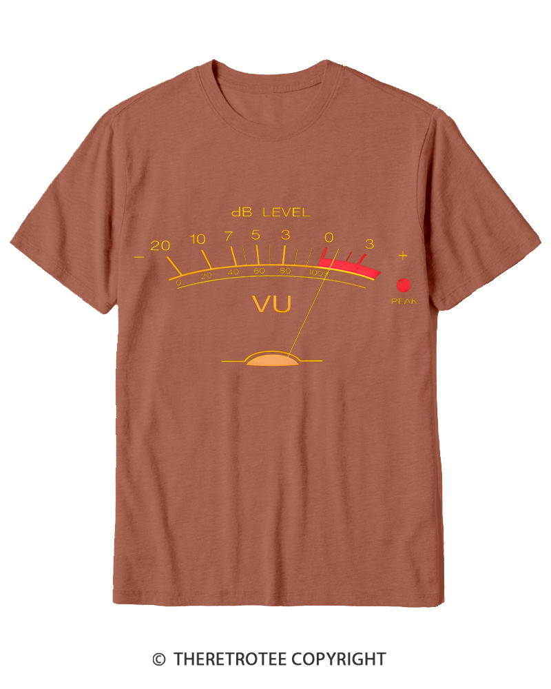 TheRetroTee Volume VU Meter Cotton T-Shirt
