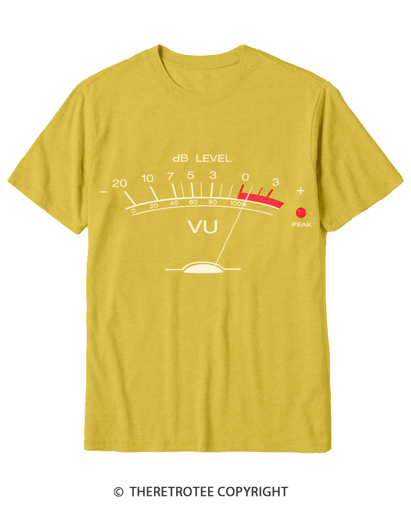 TheRetroTee Volume VU Meter Cotton T-Shirt