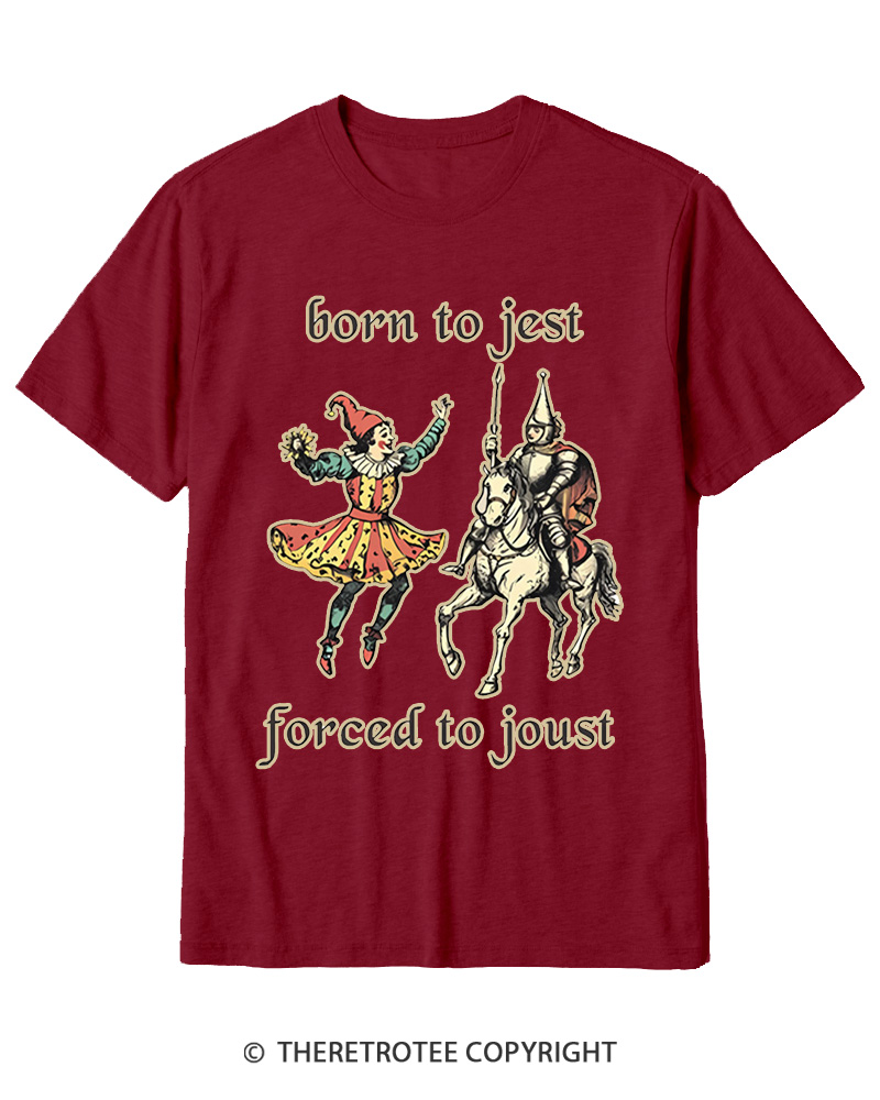 TheRetroTee Born To Jest_ Cotton T-Shirt