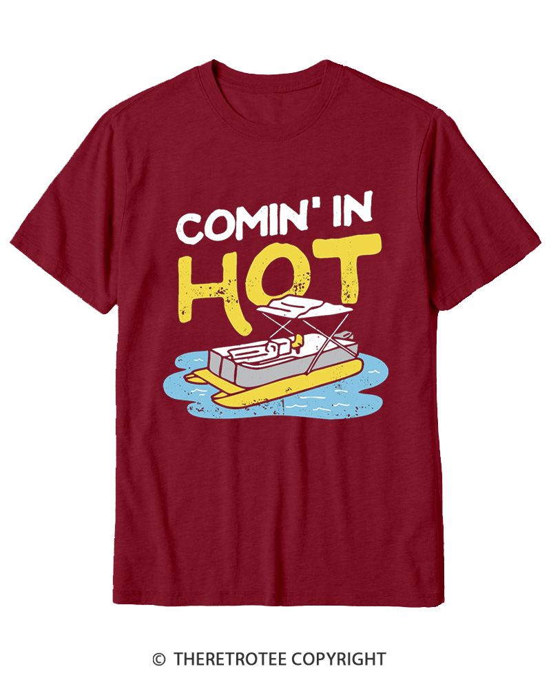 TheRetroTee Comin' in Hot 1980s Cotton T-Shirt
