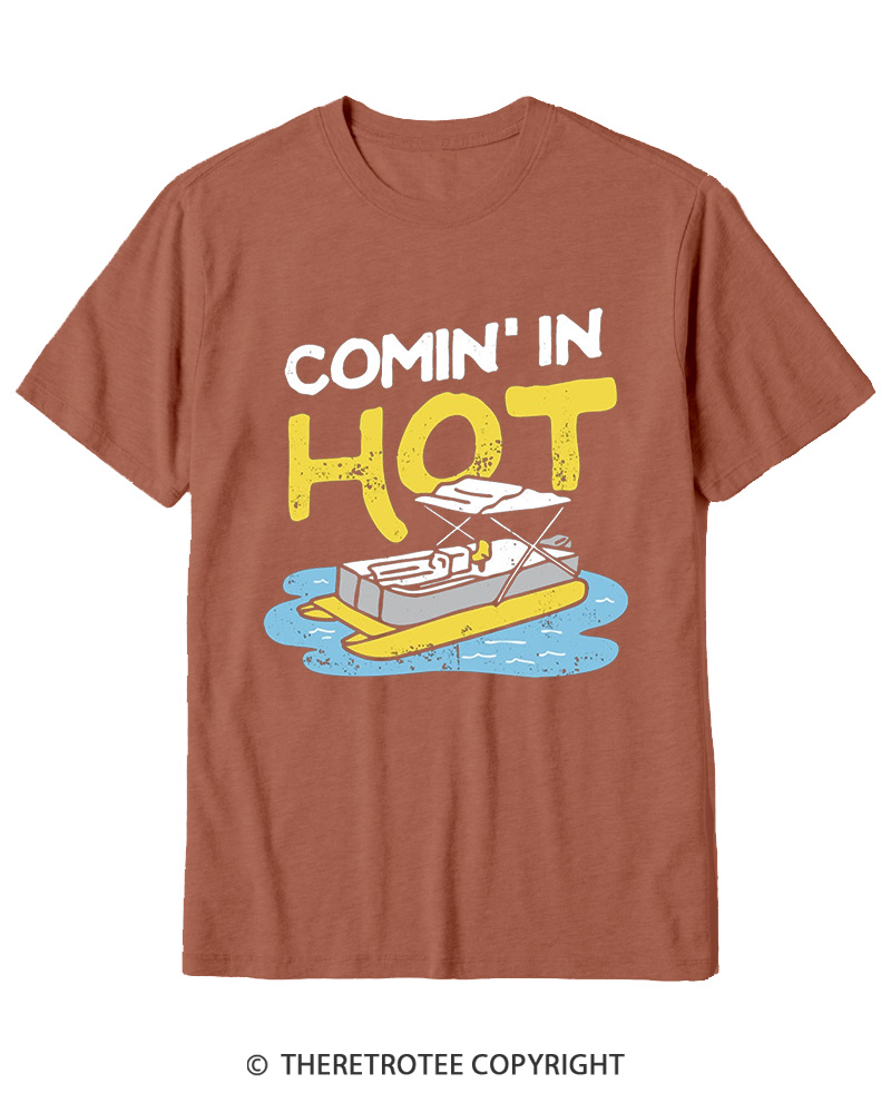 TheRetroTee Comin' in Hot 1980s Cotton T-Shirt