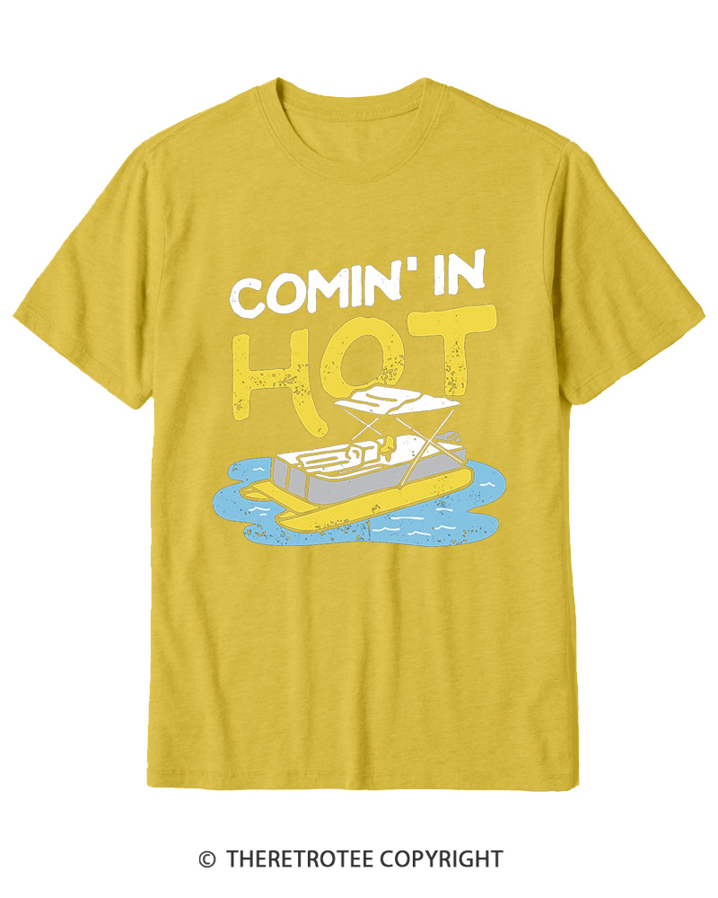 TheRetroTee Comin' in Hot 1980s Cotton T-Shirt