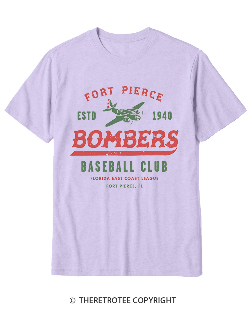 TheRetroTee Fort Pierce Bombers 1940s Cotton T-Shirt