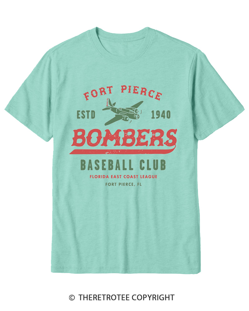 TheRetroTee Fort Pierce Bombers 1940s Cotton T-Shirt