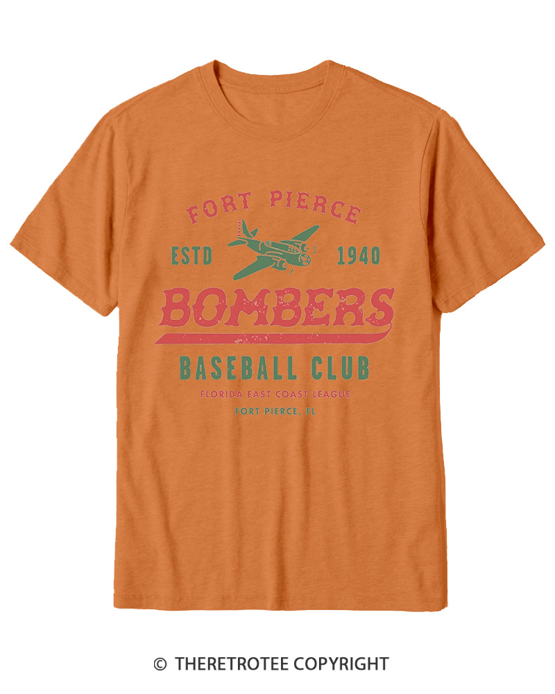 TheRetroTee Fort Pierce Bombers 1940s Cotton T-Shirt