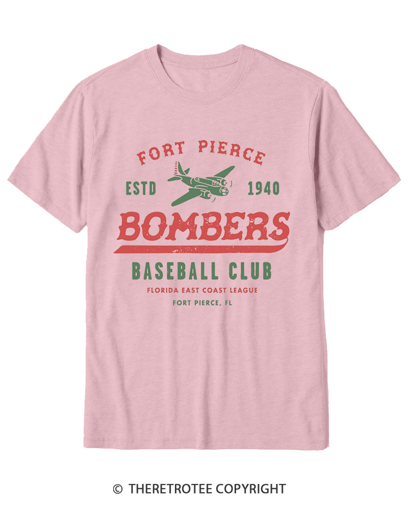 TheRetroTee Fort Pierce Bombers 1940s Cotton T-Shirt