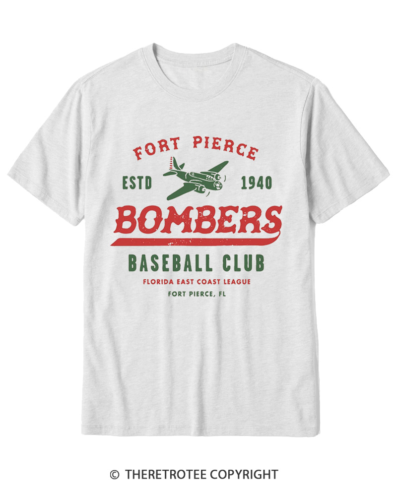 TheRetroTee Fort Pierce Bombers 1940s Cotton T-Shirt