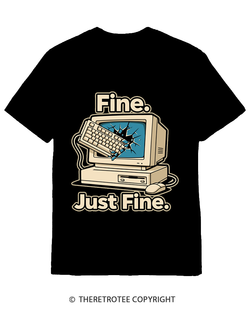 TheRetroTee Funny Angry Gamer Cotton T-Shirt