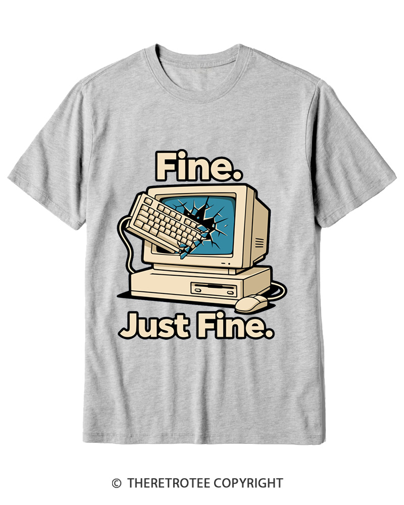 TheRetroTee Funny Angry Gamer Cotton T-Shirt