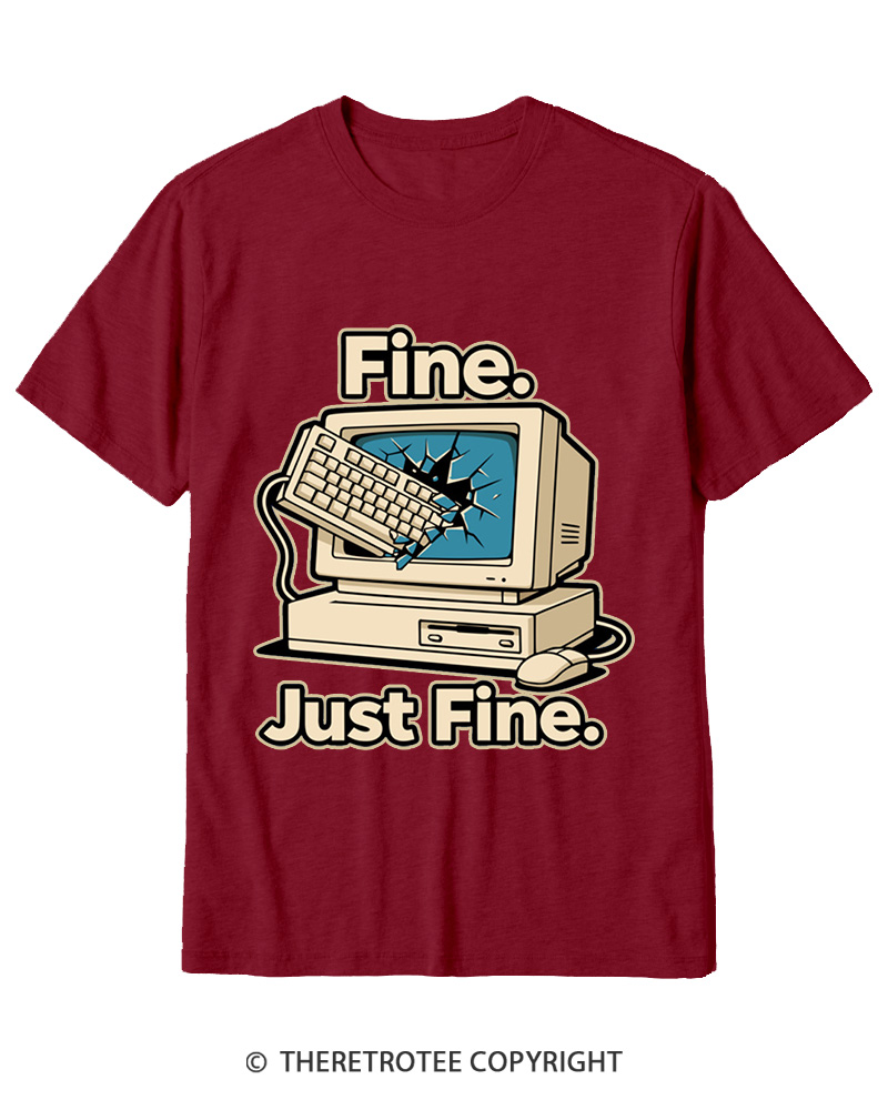 TheRetroTee Funny Angry Gamer Cotton T-Shirt