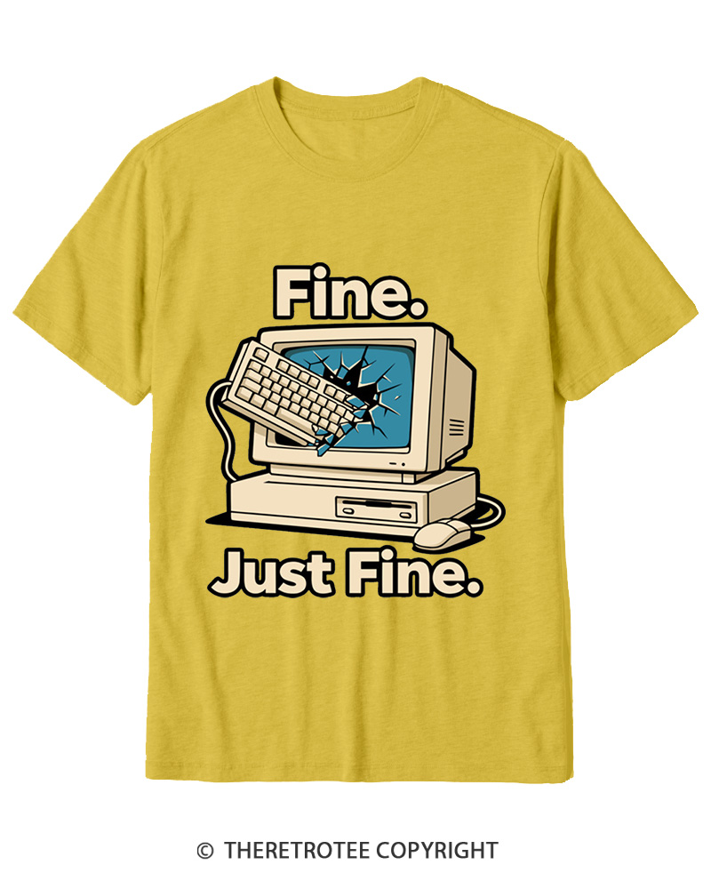 TheRetroTee Funny Angry Gamer Cotton T-Shirt