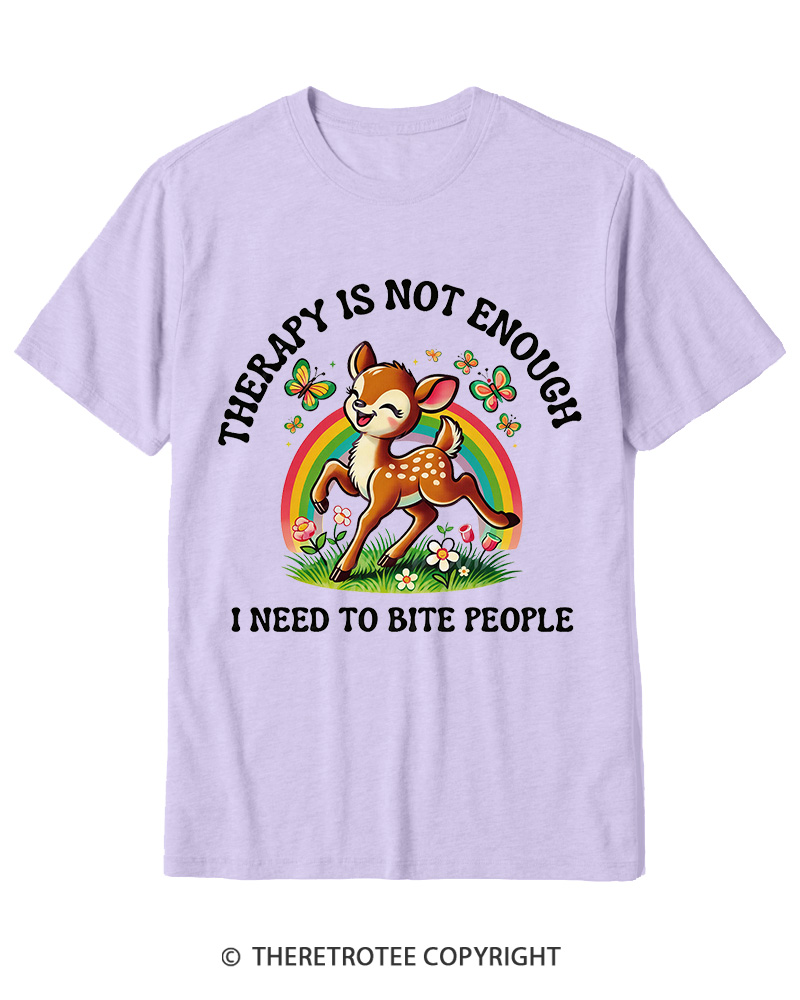 TheRetroTee Funny Feral Deer Graphic 1970s Cotton T-Shirt