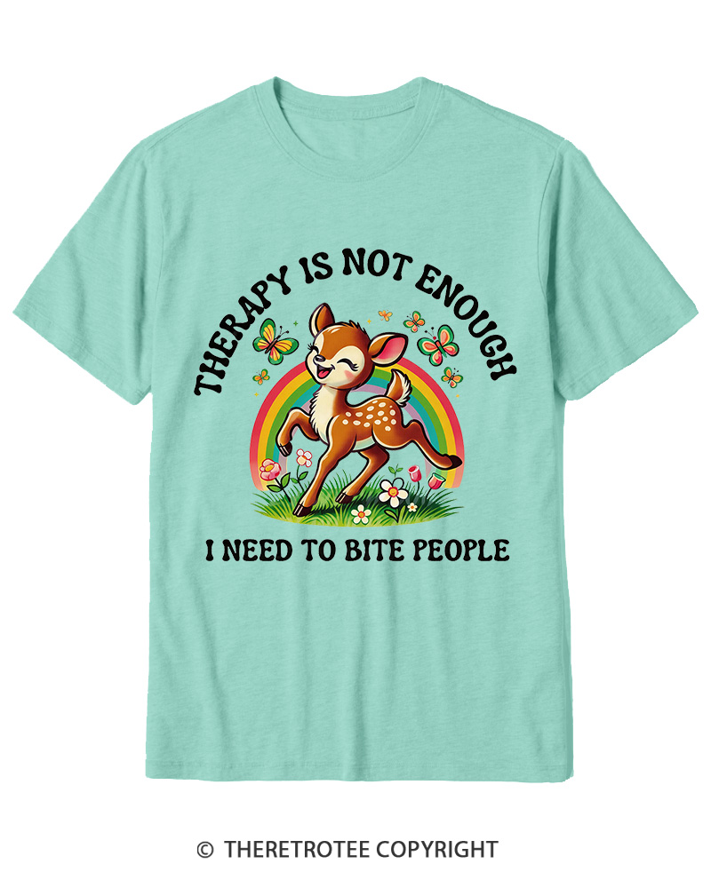 TheRetroTee Funny Feral Deer Graphic 1970s Cotton T-Shirt
