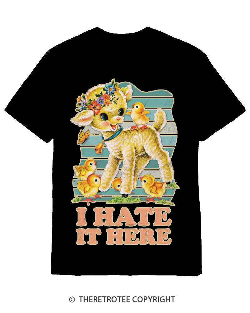 TheRetroTee I Hate It Here 1950s Cotton T-Shirt