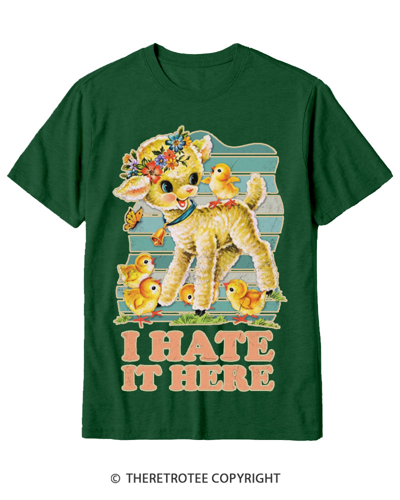 TheRetroTee I Hate It Here 1950s Cotton T-Shirt