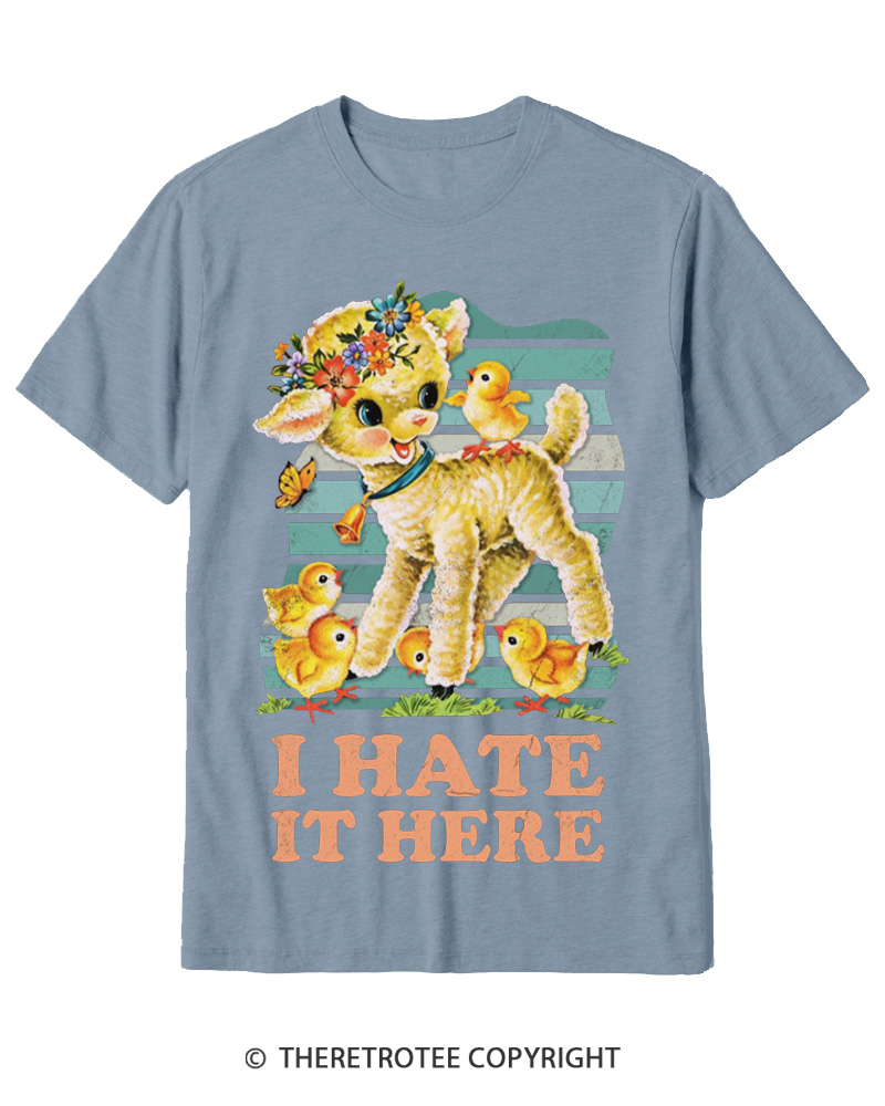 TheRetroTee I Hate It Here 1950s Cotton T-Shirt