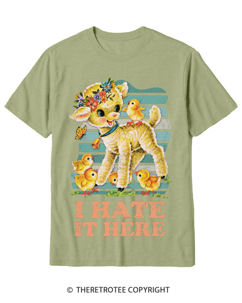 TheRetroTee I Hate It Here 1950s Cotton T-Shirt