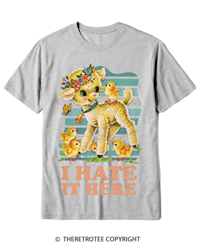 TheRetroTee I Hate It Here 1950s Cotton T-Shirt