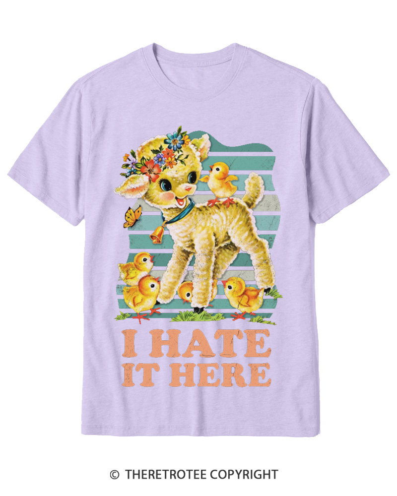 TheRetroTee I Hate It Here 1950s Cotton T-Shirt