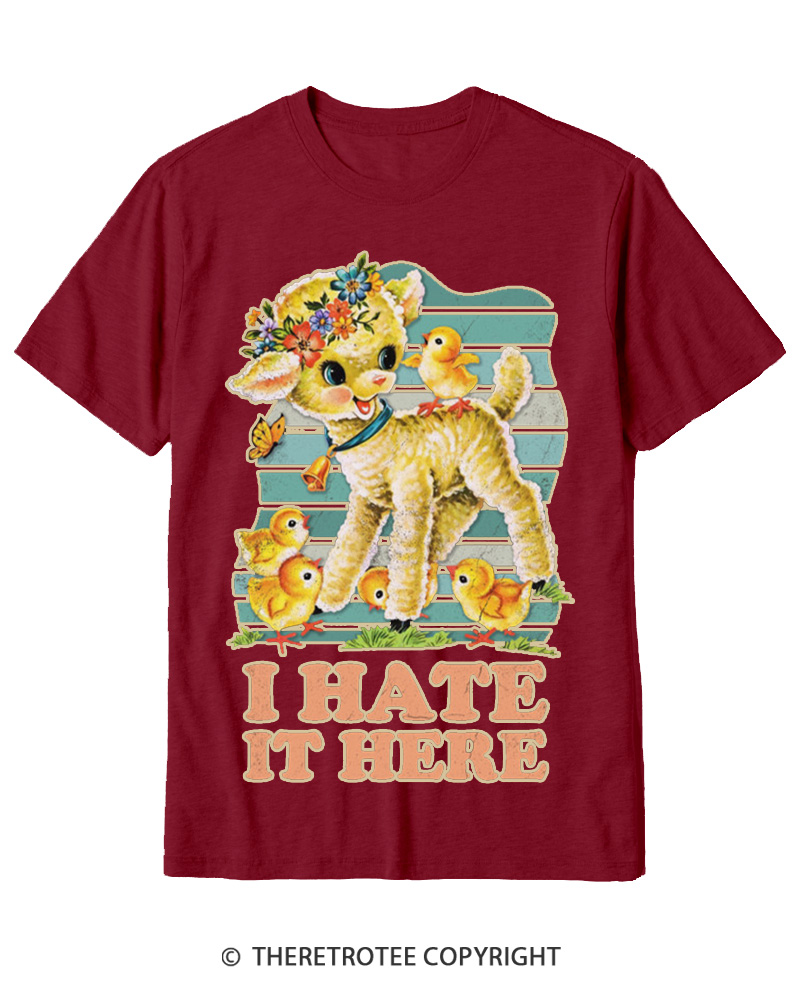 TheRetroTee I Hate It Here 1950s Cotton T-Shirt