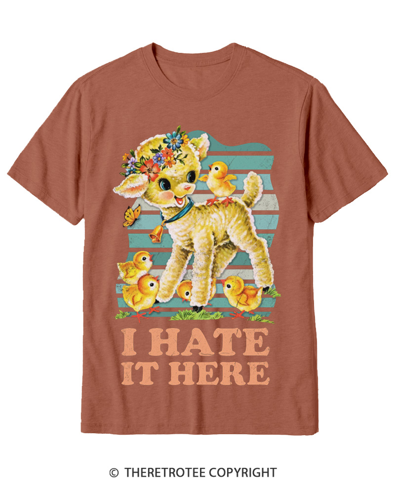 TheRetroTee I Hate It Here 1950s Cotton T-Shirt