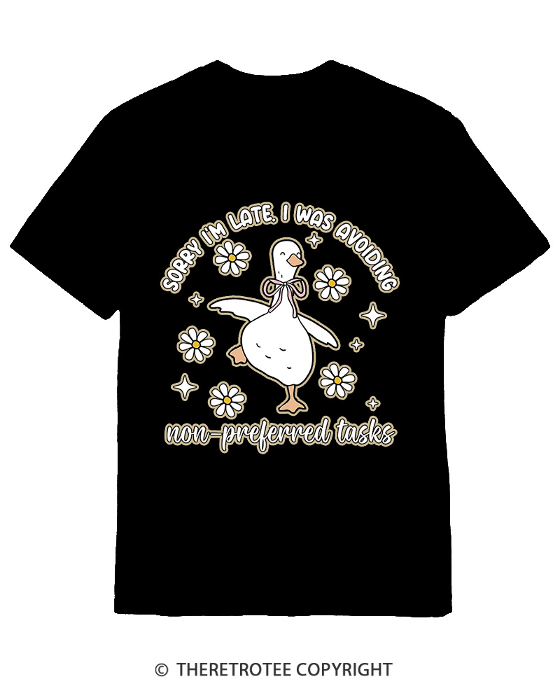TheRetroTee Sorry I’M Late 2000s Cotton T-Shirt