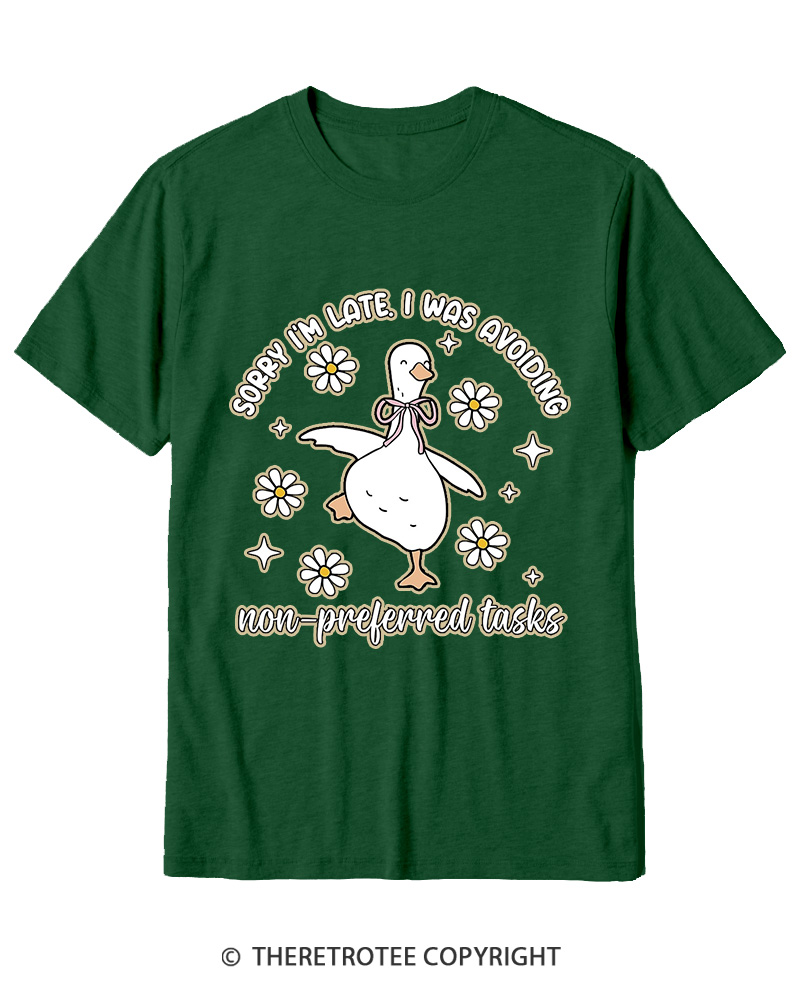 TheRetroTee Sorry I’M Late 2000s Cotton T-Shirt