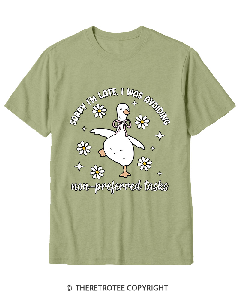 TheRetroTee Sorry I’M Late 2000s Cotton T-Shirt