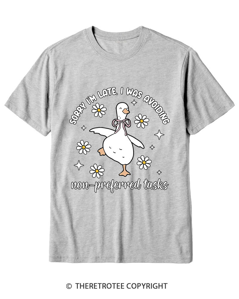 TheRetroTee Sorry I’M Late 2000s Cotton T-Shirt