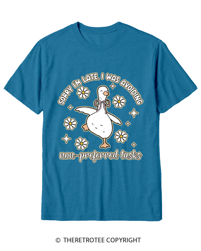 TheRetroTee Sorry I’M Late 2000s Cotton T-Shirt