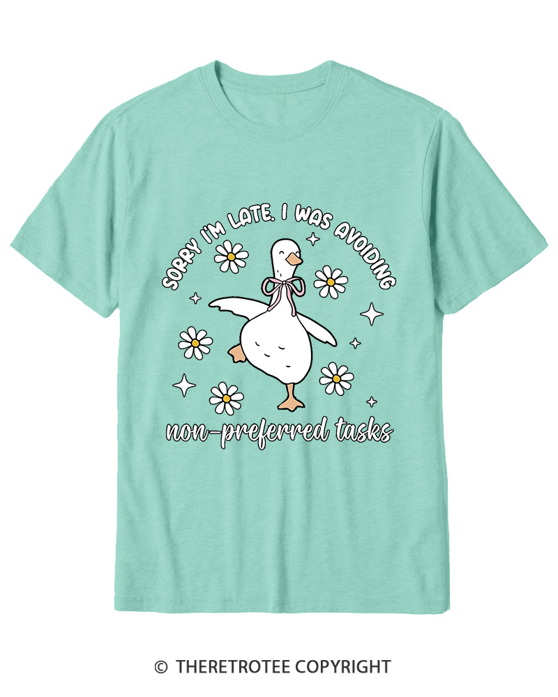 TheRetroTee Sorry I’M Late 2000s Cotton T-Shirt