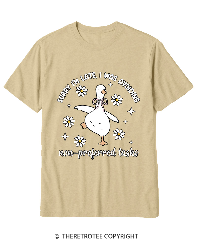 TheRetroTee Sorry I’M Late 2000s Cotton T-Shirt