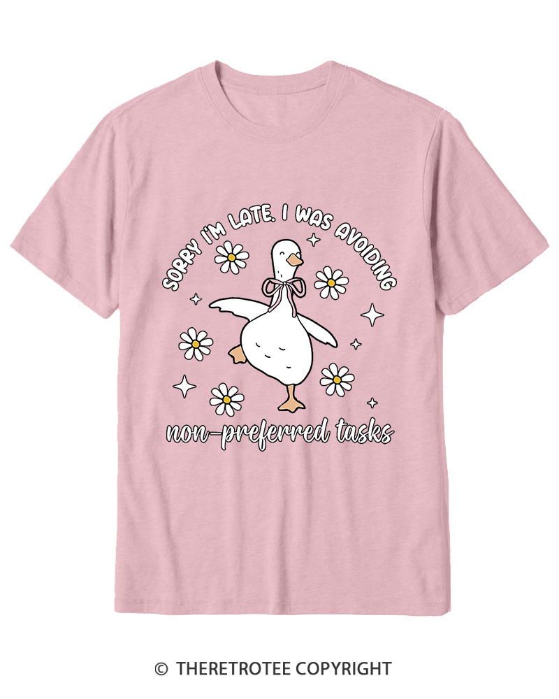 TheRetroTee Sorry I’M Late 2000s Cotton T-Shirt