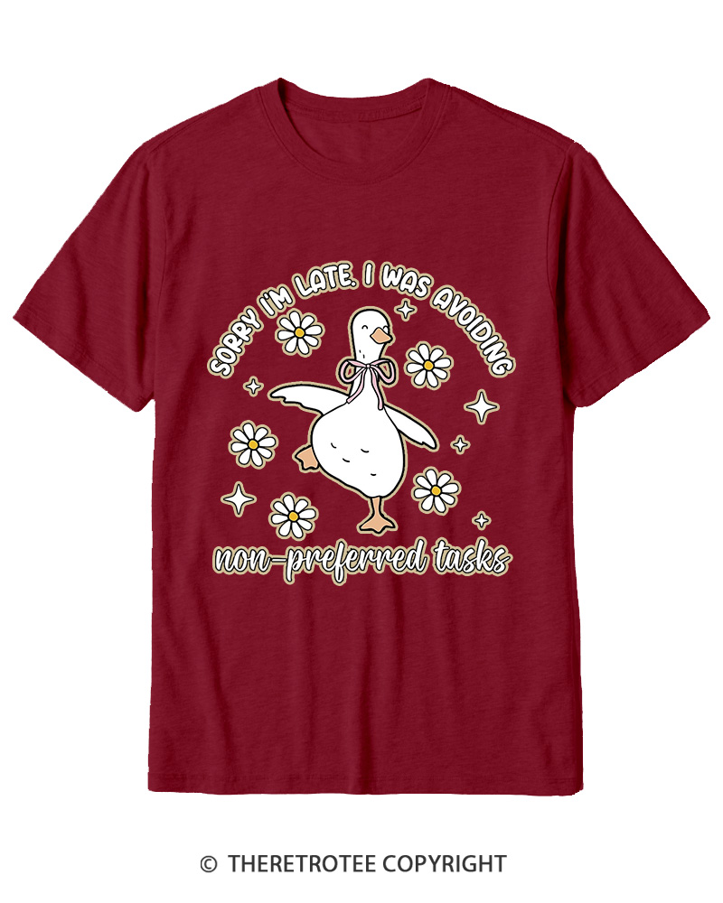 TheRetroTee Sorry I’M Late 2000s Cotton T-Shirt