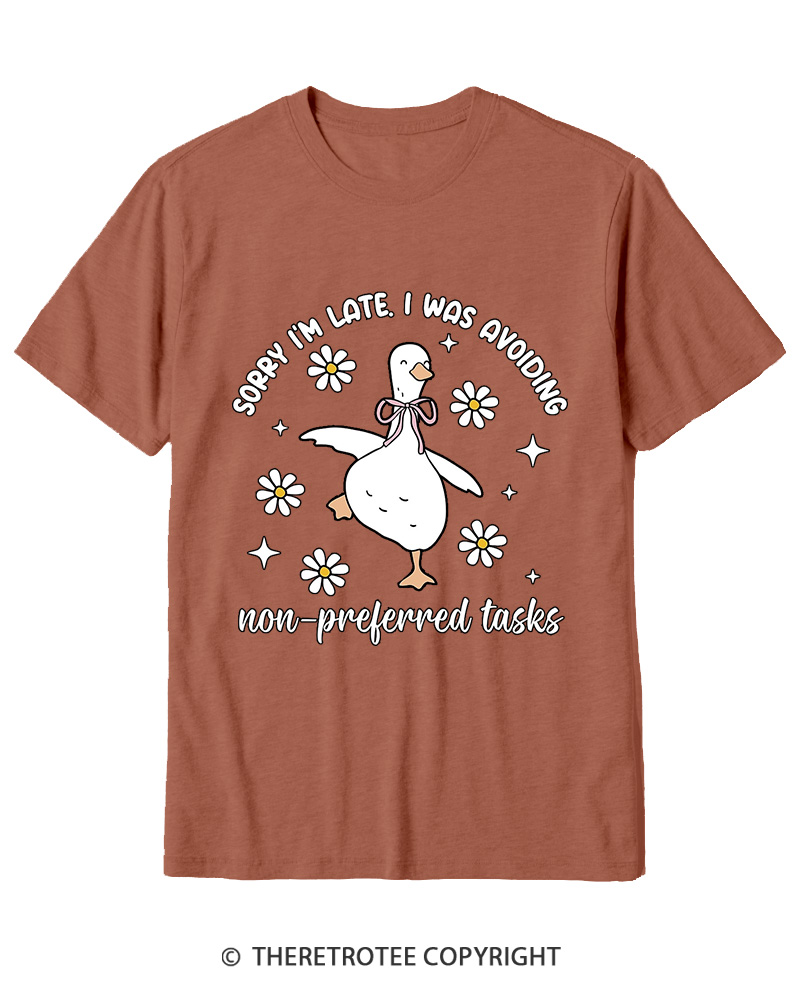 TheRetroTee Sorry I’M Late 2000s Cotton T-Shirt