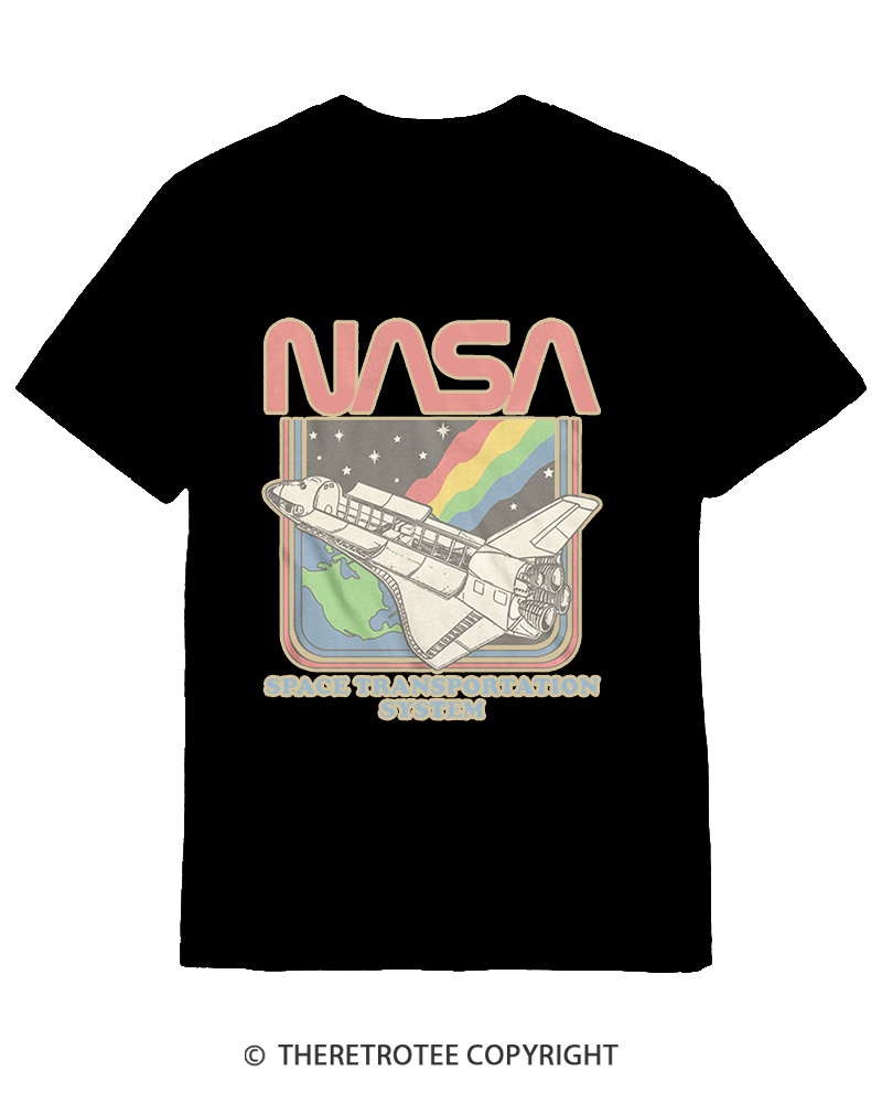 TheRetroTee Space Transportation System 1980s Cotton T-Shirt