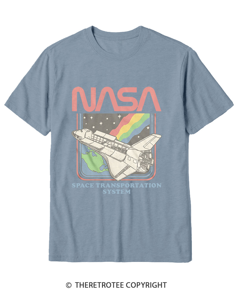 TheRetroTee Space Transportation System 1980s Cotton T-Shirt