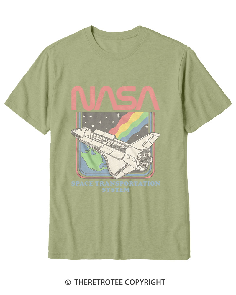 TheRetroTee Space Transportation System 1980s Cotton T-Shirt