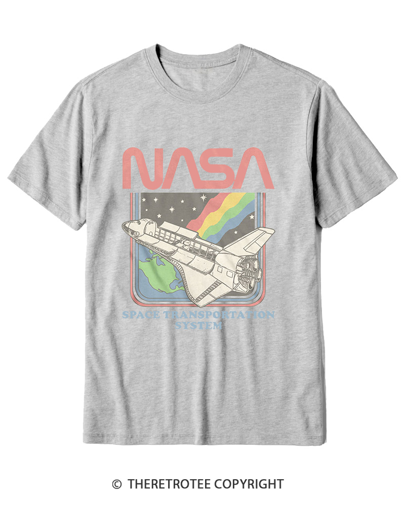 TheRetroTee Space Transportation System 1980s Cotton T-Shirt