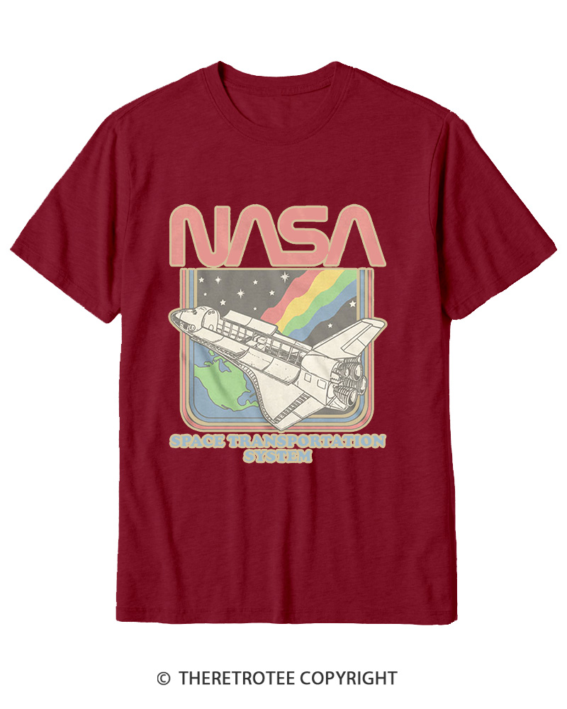 TheRetroTee Space Transportation System 1980s Cotton T-Shirt