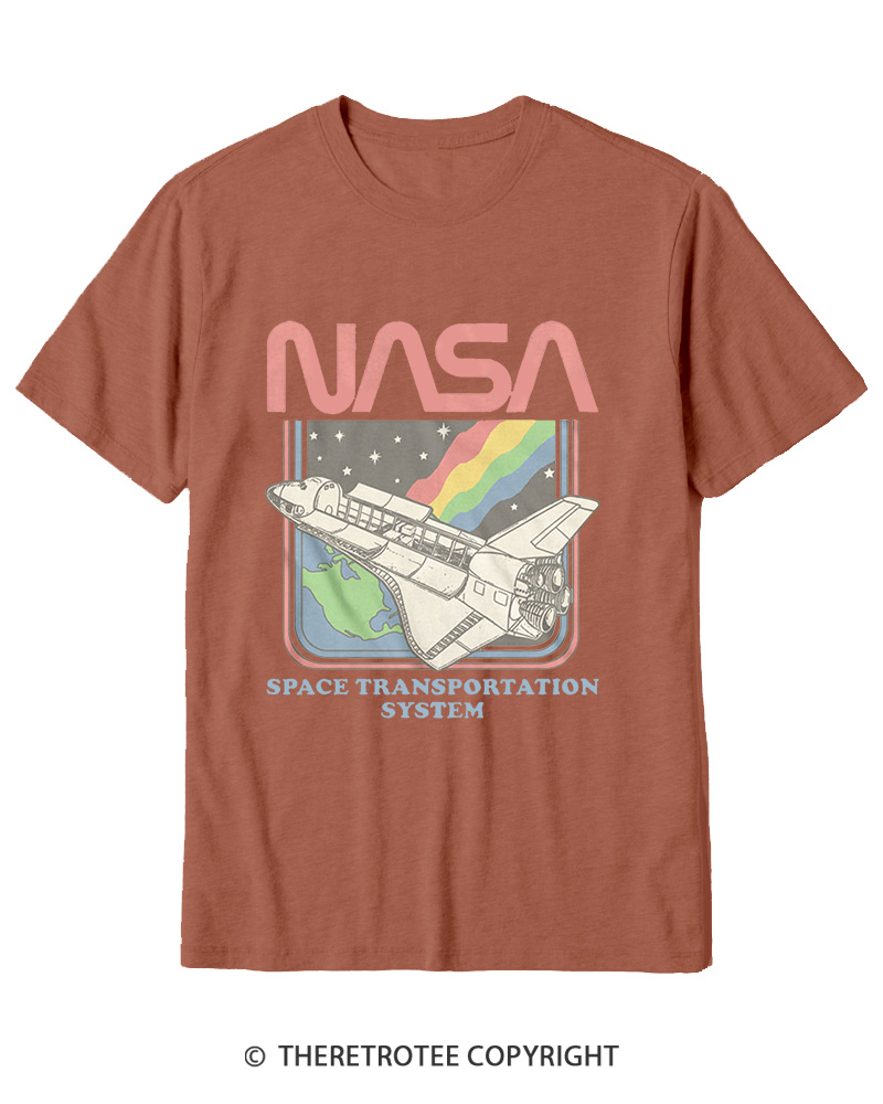 TheRetroTee Space Transportation System 1980s Cotton T-Shirt