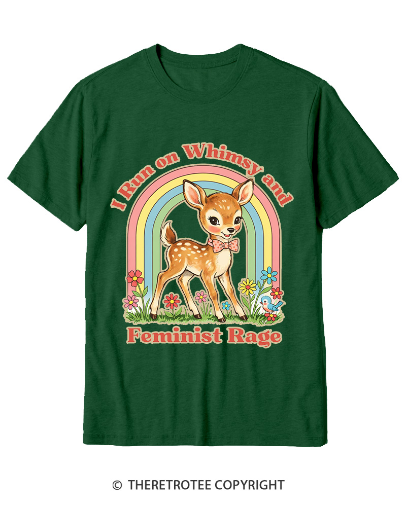 TheRetroTee Whimsy and Feminist Rage 1970s Cotton T-Shirt