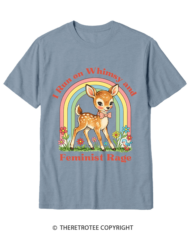TheRetroTee Whimsy and Feminist Rage 1970s Cotton T-Shirt